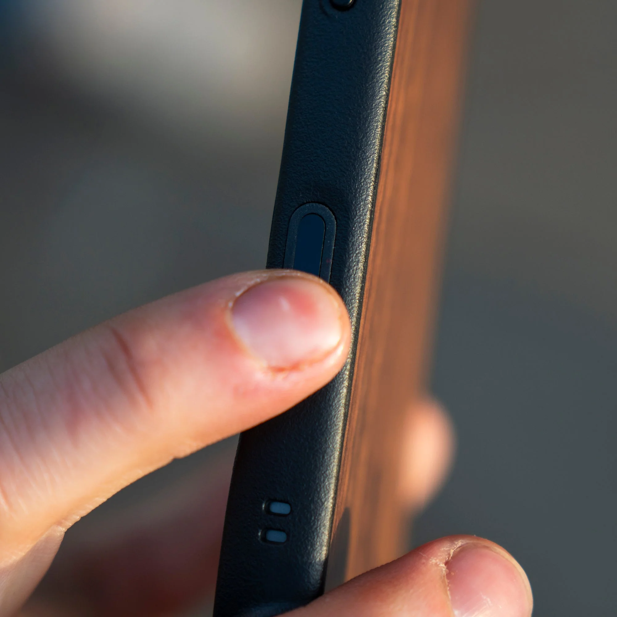 Walnut Protective Phone Case with Camera Control Button - Limitless