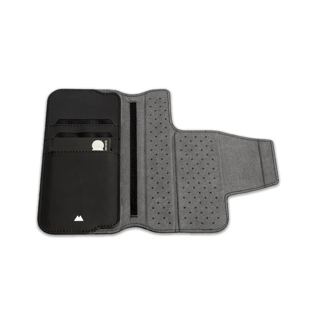 Black Flip Wallet with Stand
