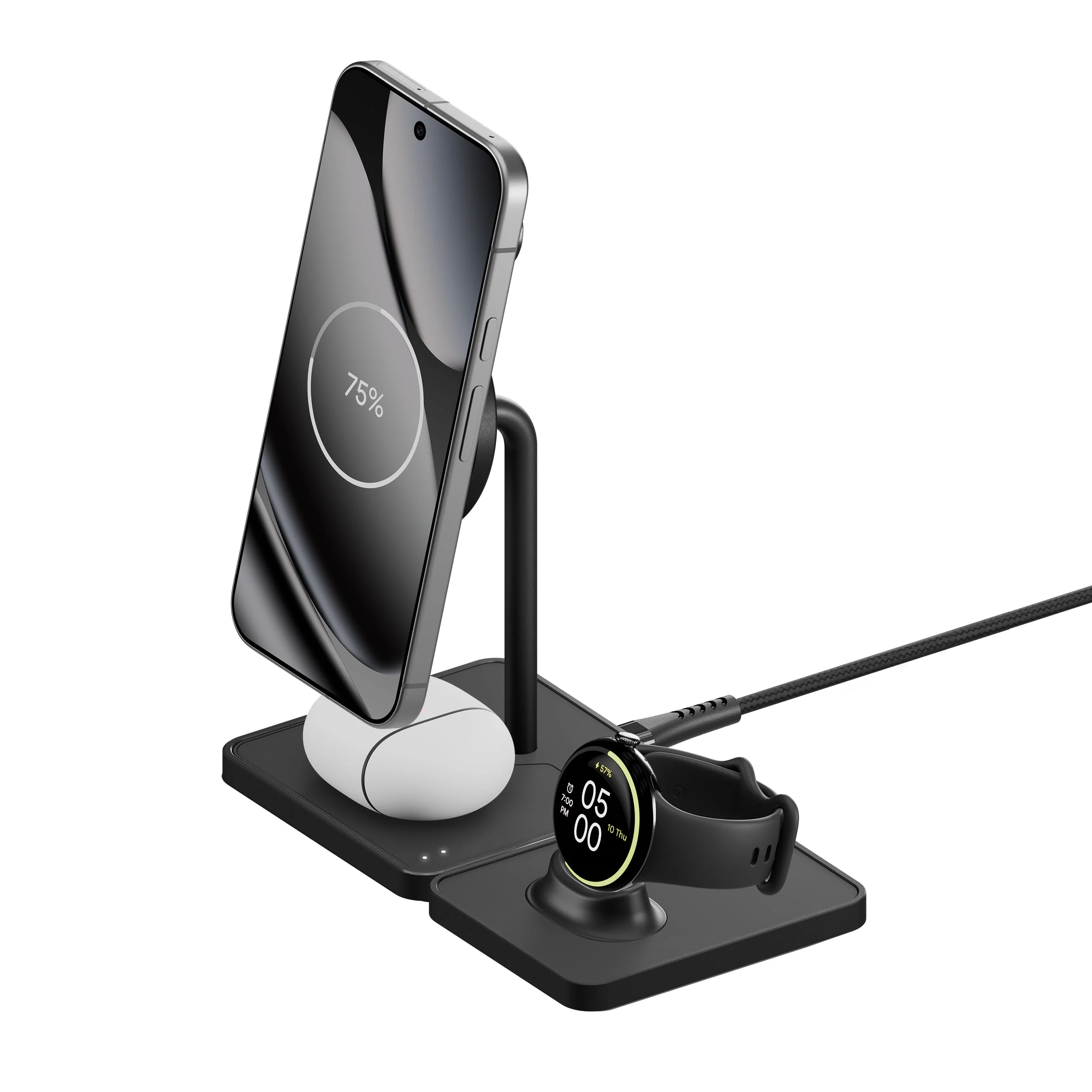 538-wireless-charging-stand-and-pixel-watch-charger-matte-black-1.webp Wireless Charging Stand and Pixel Watch Charger - Matte Black