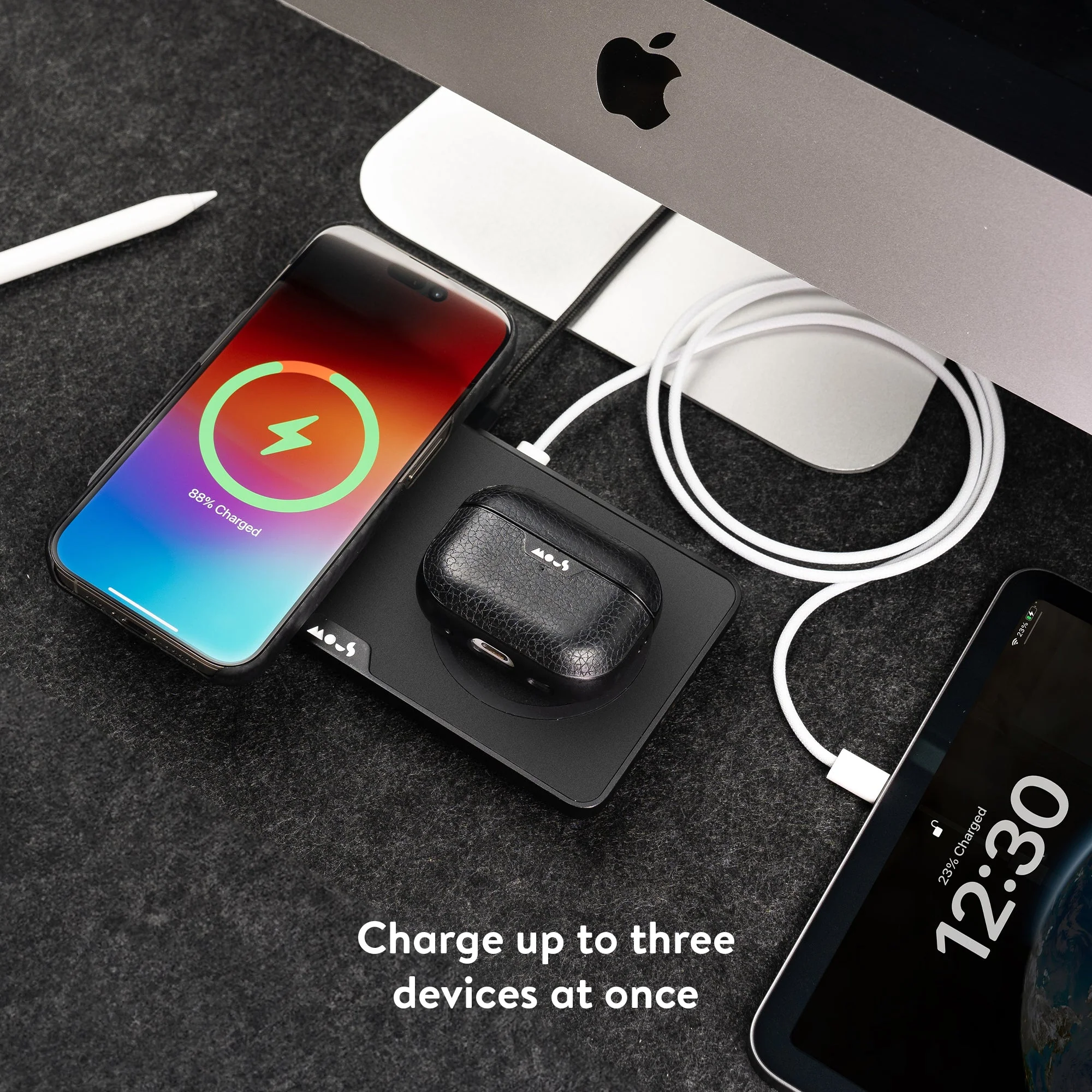 Matte Black Wireless Charging Station