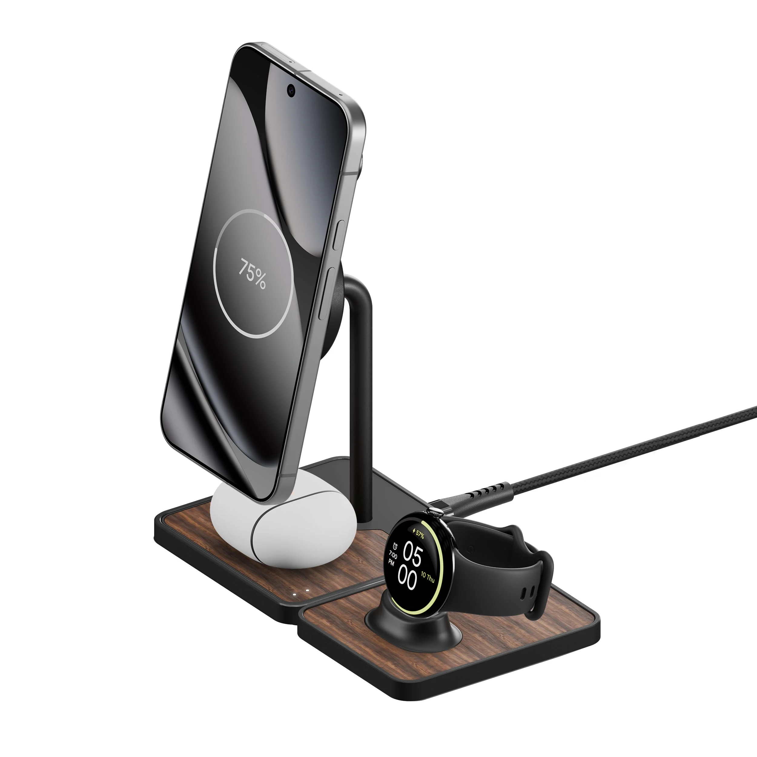 549-wireless-charging-stand-and-pixel-watch-charger-walnut-1.webp Wireless Charging Stand and Pixel Watch Charger - Walnut