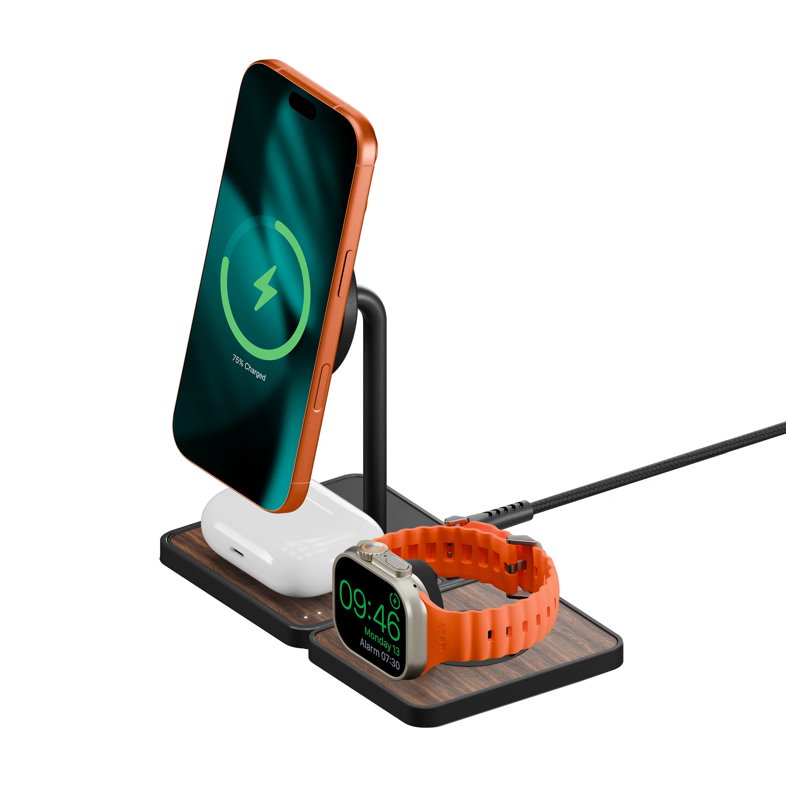553-wireless-charging-stand-and-apple-watch-charger-walnut-1.webp Wireless Charging Stand and Apple Watch Charger - Walnut